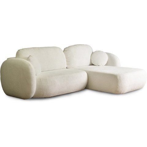 Кутовий диван MEBEL ELITE OLE 250 см Кремовий (правий) фотографія