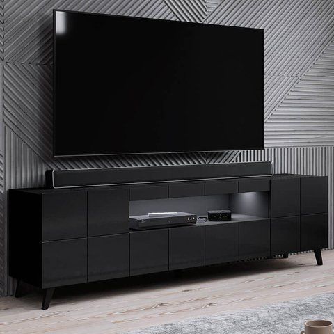 ТВ Тумба REJA RTV Cama 184 Чорний глянець фотографія