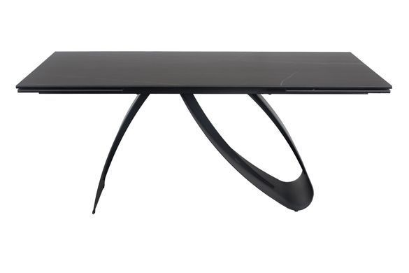 Стіл Обідній DIUNA CERAMIC Signal CERAMIC SAHARA NOIR 160(240)X90 Чорна Сахара Нуар / Чорний мат фотографія