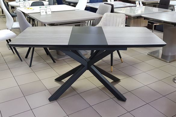 Стол Обеденный DAOSUN DT 888B 120-80 Дуб / Черный фотография