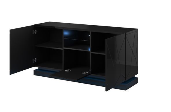 Комод QIU Cama 150 2D1K Черный фотография