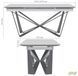 Стіл розкладний Vincent black AMF 160(240)X90 сeramics Calacatta nero