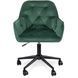 Стул офисный поворотный бархатный MEBEL ELITE MILAN 2 Velvet Зеленый / Черный
