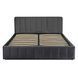 Кровать двуспальная бархатная MEBEL ELITE CHRISTIAN Velvet 160x200 см Серый