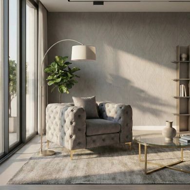 Крісло MEBEL ELITE SORRENTO 1S Сірий фотографія