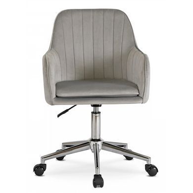 Стул офисный поворотный бархатный MEBEL ELITE TOM Velvet Серый фотография