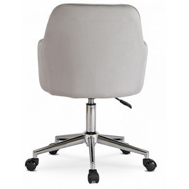 Стул офисный поворотный бархатный MEBEL ELITE TOM Velvet Серый фотография