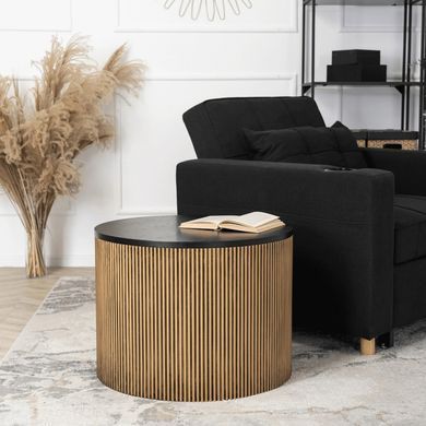 Журнальный столик MIRACLE MEBEL ELITE 60x60 Черный фотография
