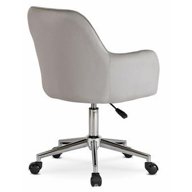 Стул офисный поворотный бархатный MEBEL ELITE TOM Velvet Серый фотография