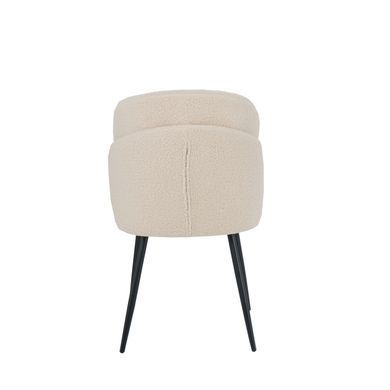 Стілець FIFI Intarsio Букле Кремово-Білий / Чорний фотографія