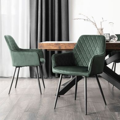 Стул бархатный MEBEL ELITE BRESSO Velvet Зеленый фотография