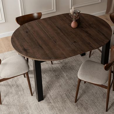 Стол раскладной круглый MEBEL ELITE HARRY 102(142)х102 см Орех фотография