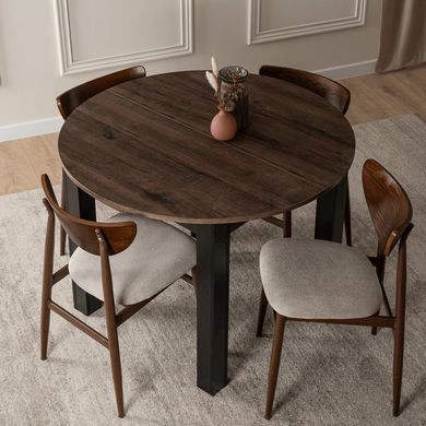 Стол раскладной круглый MEBEL ELITE HARRY 102(142)х102 см Орех фотография