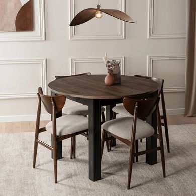Стол раскладной круглый MEBEL ELITE HARRY 102(142)х102 см Орех фотография