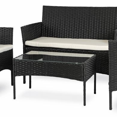 Комплект садових меблів MEBEL ELITE MISSISIPI Чорний