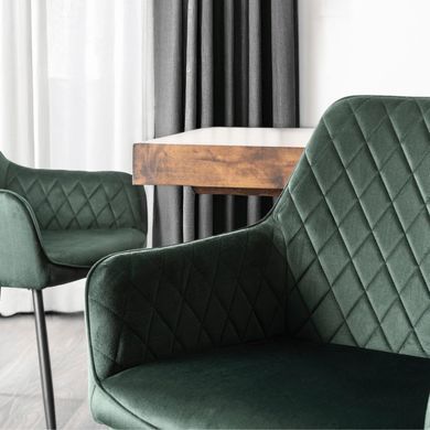 Стул бархатный MEBEL ELITE BRESSO Velvet Зеленый фотография