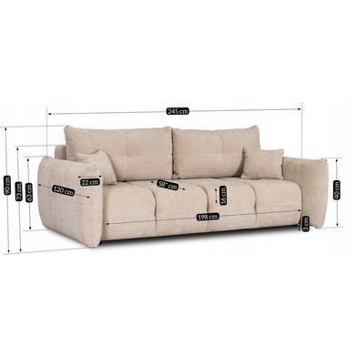 Диван MEBEL ELITE ALMA 245 см Беж фотография