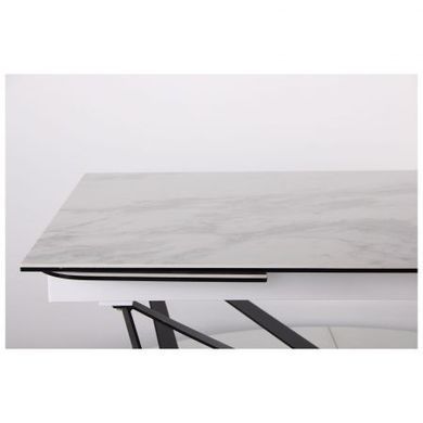 Стол раскладной Vincent black AMF 160(240)X90 сeramics Tatuario bianco фотография