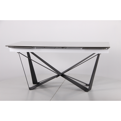 Стол раскладной Vincent black AMF 160(240)X90 сeramics Tatuario bianco фотография