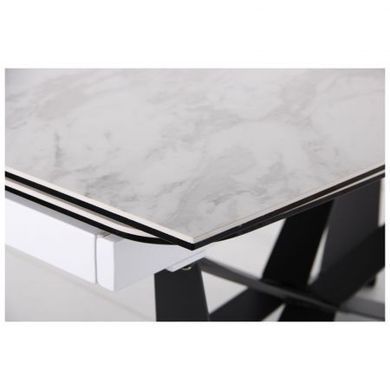 Стол раскладной Vincent black AMF 160(240)X90 сeramics Tatuario bianco фотография