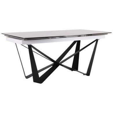 Стол раскладной Vincent black AMF 160(240)X90 сeramics Tatuario bianco фотография