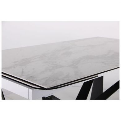 Стол раскладной Vincent black AMF 160(240)X90 сeramics Tatuario bianco фотография