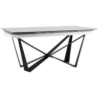 Стол раскладной Vincent black AMF 160(240)X90 сeramics Tatuario bianco фотография
