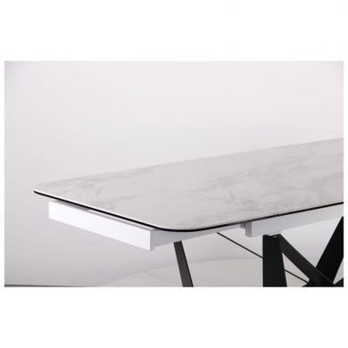Стол раскладной Vincent black AMF 160(240)X90 сeramics Tatuario bianco фотография