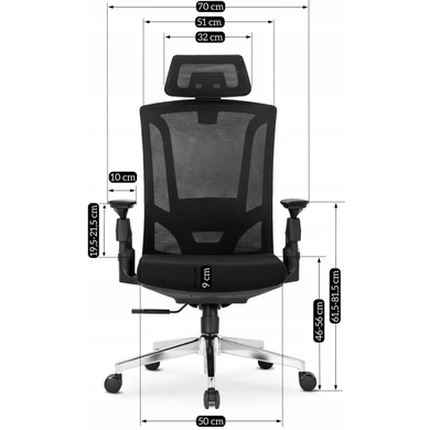 Стул офисный вращающийся MEBEL ELITE WILLY Черный фотография