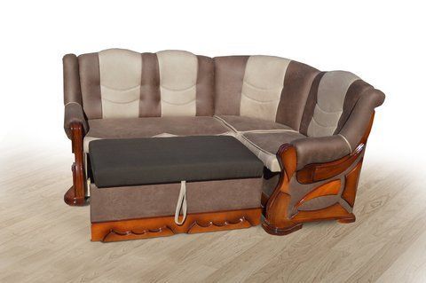 М"який куток розкл.Візит Мікс Меблі 175*130(Brown+Beig) горіх фотографія