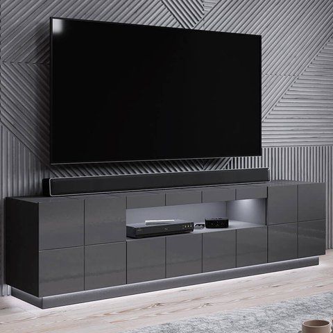 ТВ Тумба REJA RTV Cama 184 Графіт глянець фотографія