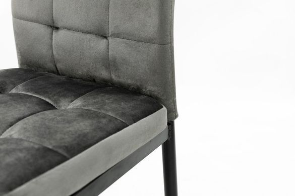 Стілець Айс Мікс Меблі чорний/велюр графіт фотографія