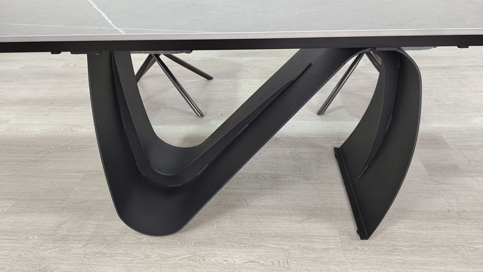 Стол раскладной JULIAN CERAMIC Intarsio 160(240)*90 серый мат/черный фотография