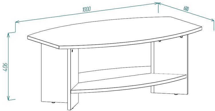 Журнальний столик T5 CD Intarsio 100x60 Дуб Крафт Золотий/Чорний фотографія