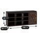 Тумба для обуви MEBEL ELITE ARYA 110 см рустикальный дуб/черный