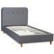 Ліжко оксамитове MEBEL ELITE DENNIS Velvet 90x200 Темно Сірий