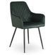 Стул бархатный MEBEL ELITE BRESSO Velvet Зеленый