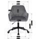 Стілець офісний поворотний оксамитовий MEBEL ELITE LUCY Velvet Сірий