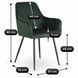 Стул бархатный MEBEL ELITE BRESSO Velvet Зеленый