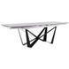 Стол раскладной Vincent black AMF 160(240)X90 сeramics Tatuario bianco