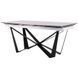 Стол раскладной Vincent black AMF 160(240)X90 сeramics Tatuario bianco