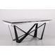 Стіл розкладний Vincent black AMF 160(240)X90 сeramics Tatuario bianco фотографія