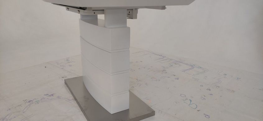 Стіл розкладний TML-850 VETRO 110(150)x70 Білий Мармур фотографія