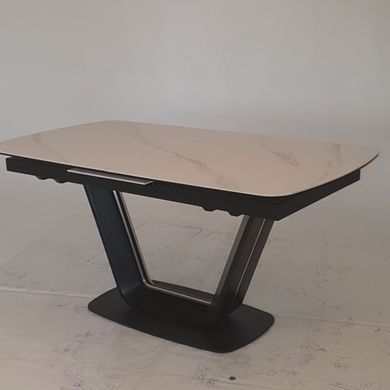 Стіл розкладний TML-870 Vetro 160(200)x90 Білий Мармур фотографія