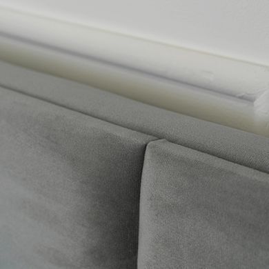 Ліжко оксамитове MEBEL ELITE MANDA Velvet 140x200 см Сірий фотографія