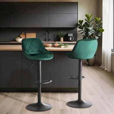 Барний стілець MEBEL ELITE EDA зелений / чорний фотографія
