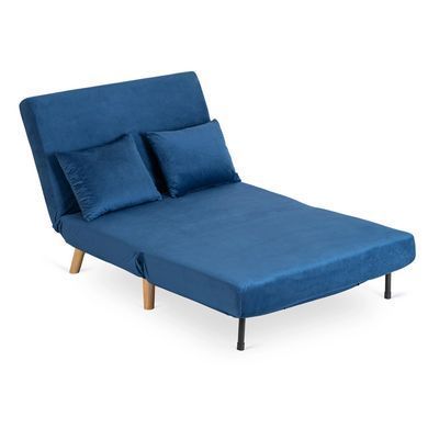 Диван розкладний MEBEL ELITE MARRY 2 Velvet Синій фотографія