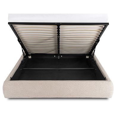 Кровать двуспальная MEBEL ELITE BRISTOL 160x200 см Беж фотография