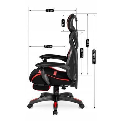 Стілець офісний поворотний MEBEL ELITE MAXIMO Чорний / червоний фотографія