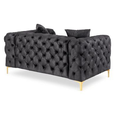 Диван MEBEL ELITE SORRENTO 2S Чорний фотографія